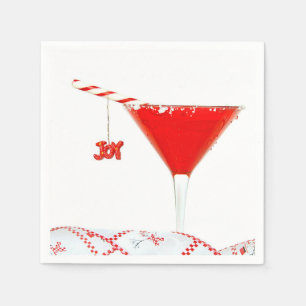 Christmas Joy Cocktail with Candy Cane  Napkin