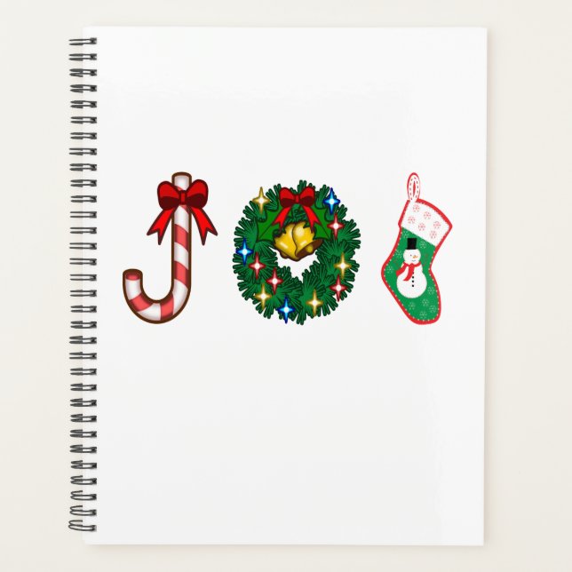 Christmas Joy Decorations Simple Modern Minimal Planner (Front)