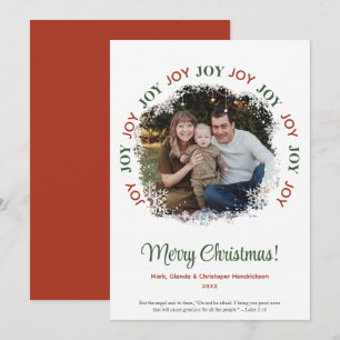 Christmas Joy Family Photo Card