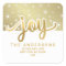 Christmas Joy Gold Handwritten Return Address