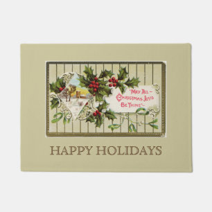 Christmas Joy Happy Holidays Doormat