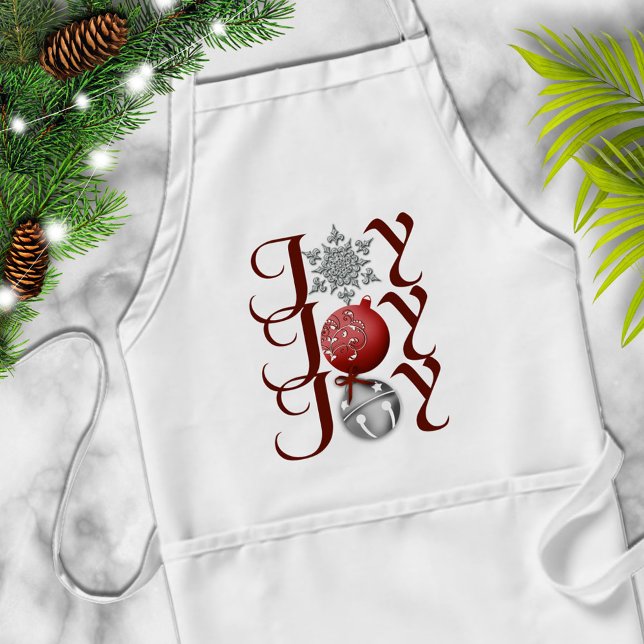 Christmas Joy Joy Joy Festive Standard Apron (Creator Uploaded)