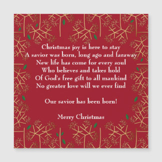 Christmas Joy Magnet Card