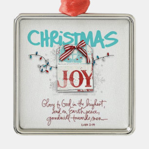 Christmas Joy Metal Tree Decoration
