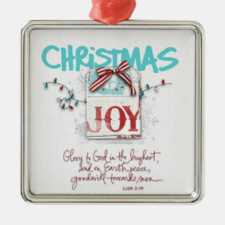 Christmas Joy Metal Tree Decoration