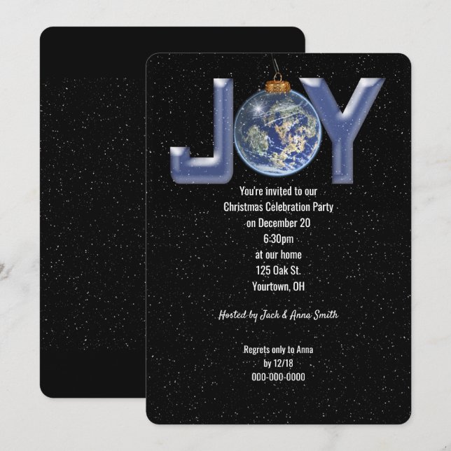 Christmas Joy Party invite (Front/Back)