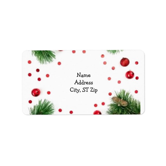 Christmas Joy Return Address Labels (Front)