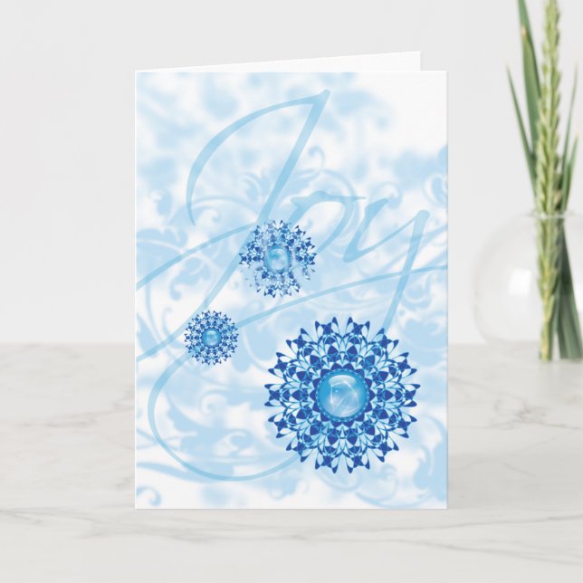 Christmas Joy Snowflake Holiday Xmas Blank Inside Card (Front)