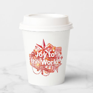 Christmas Joy to the World Paper Coffee Cup