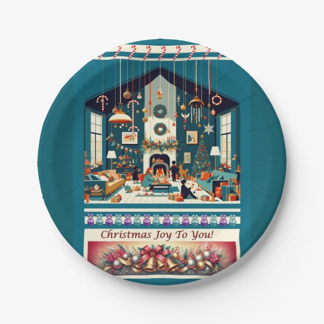 CHRISTMAS JOY TO YOU! PAPER PLATE (Front)