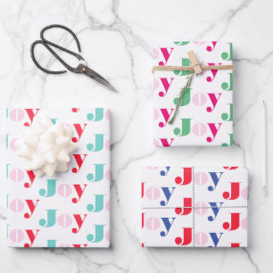Christmas Joy typography Wrapping Paper Sheet