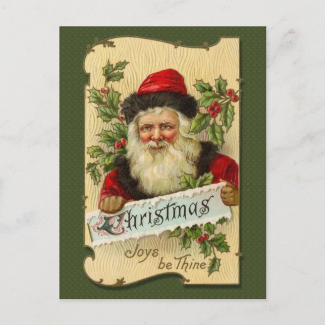 Christmas, Joys be Thine Holiday Postcard (Front)