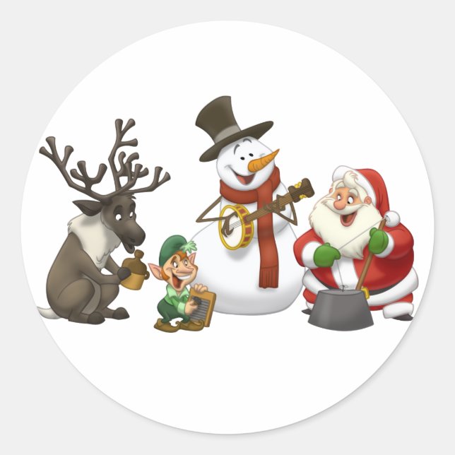 Christmas Jug Band Stickers (Front)