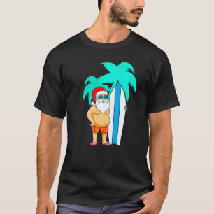 Christmas July Hawaiian Santa Surf Summer Xmas Men T-Shirt