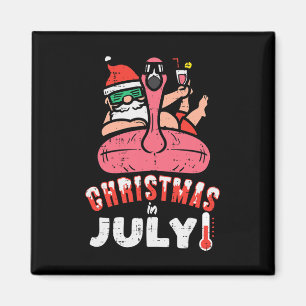 Christmas July Santa Flamingo Pool Float Xmas Men Magnet
