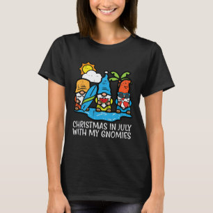 Christmas July With Gnomies Xmas Beach Gnome Men W T-Shirt