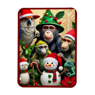 "Christmas Jungle Adventure" Magnet