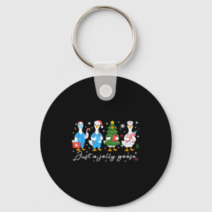 Christmas Just A Jolly Goose Nurse Cute Medical St Key Ring