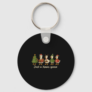 Christmas Just A Xmas Goose Funny Christmas Goose Key Ring