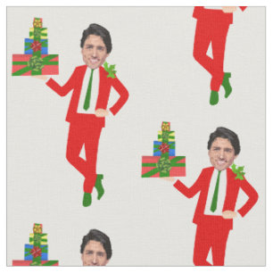 christmas justin trudeau fabric