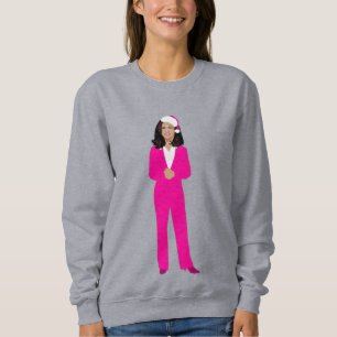 christmas kamala harris santa claus pink sweatshirt