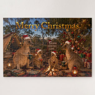 Christmas Kangaroo Camping Jigsaw Puzzle