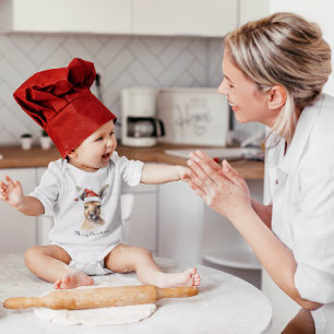 Christmas Kangaroo, customisable Baby Bodysuit