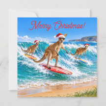 Christmas Kangaroo Surfing Bells Beach