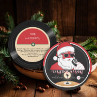 Christmas Karaoke Cool Santa Vintage Vinyl Record