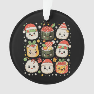Christmas Kawaii Sushi Santa Japanese Food Xmas Ornament