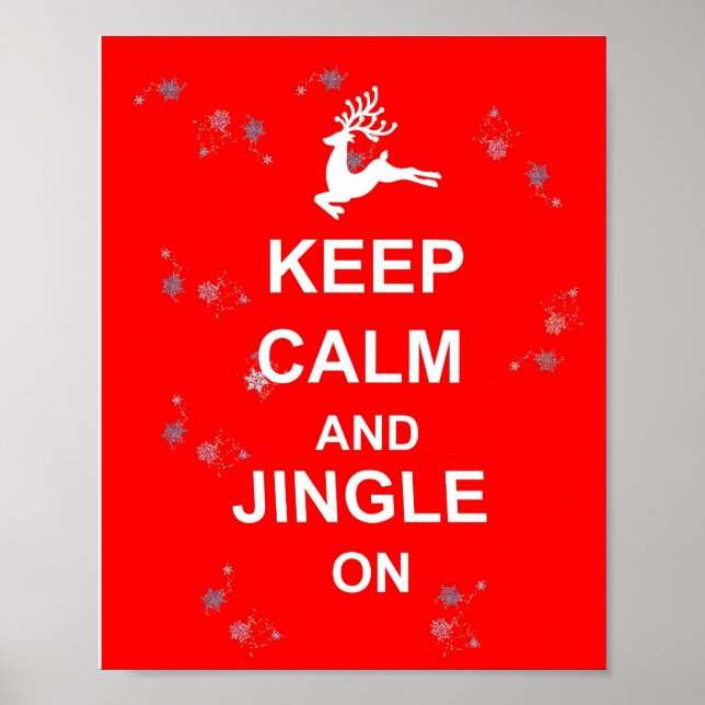 Christmas Keep Calm and Jingle On Poster Decor (Front)