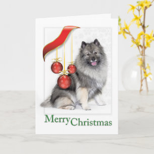 Christmas Keeshond Greeting Card