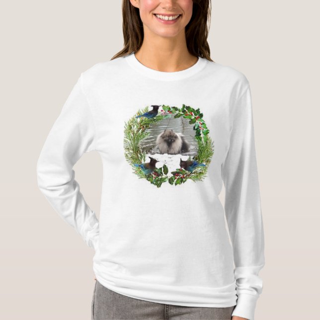 Christmas Keeshond Tshirt #2 (Front)