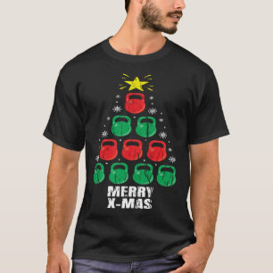 Christmas Kettlebells Tree Holiday Workout T-Shirt