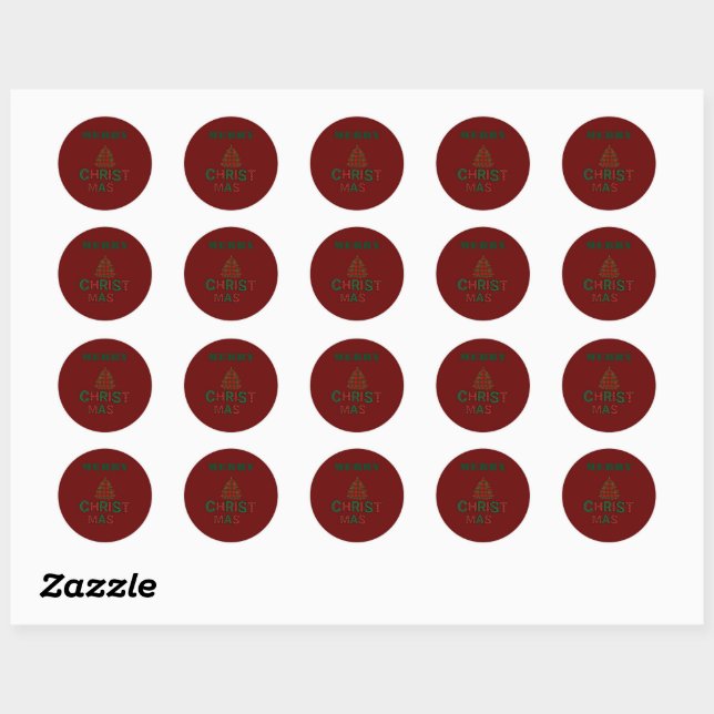  Christmas Keychain Classic Round Sticker (Sheet)