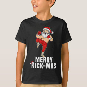 Christmas Kickboxing Santa Merry Kickmas Gift For  T-Shirt