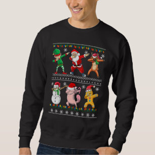 Christmas Kids Boys Men Dabbing Santa Elf Deer Fri Sweatshirt