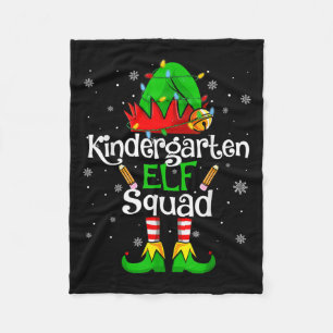 Christmas Kindergarten Elf Squad Teacher Student  Fleece Blanket