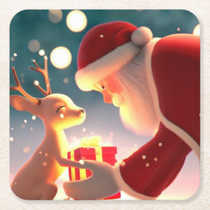 Christmas Kindness 1 Square Paper Coaster