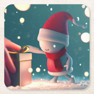 Christmas Kindness 3 Square Paper Coaster