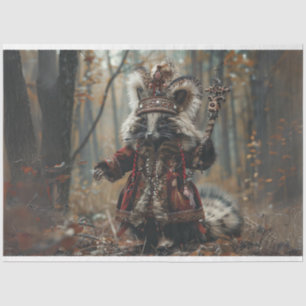 Christmas King Racoon Decoupage Tissue Paper