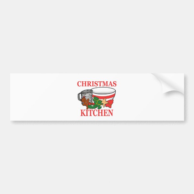christmas kitchen bumper sticker (Front)
