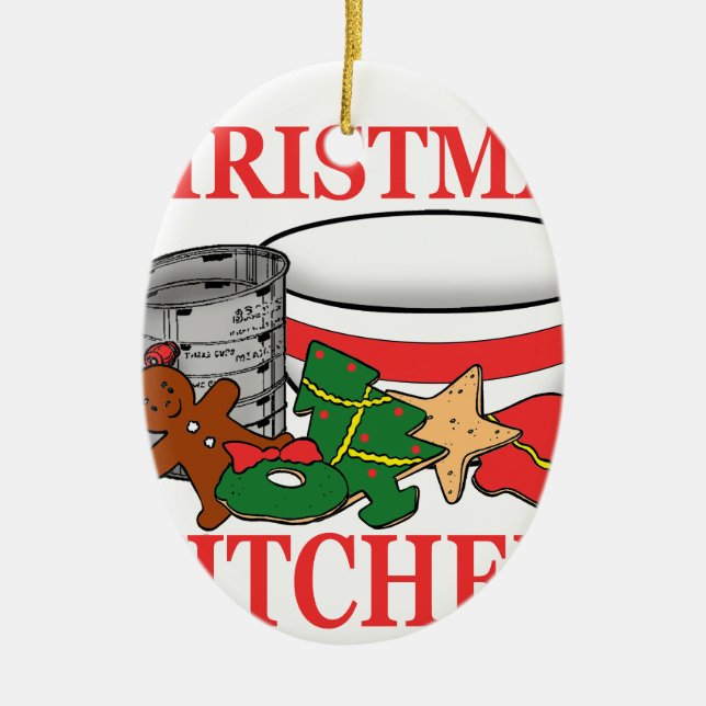 christmas kitchen ceramic tree decoration (Front)