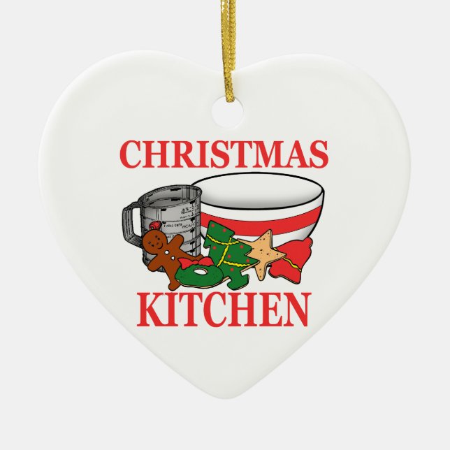 christmas kitchen ceramic tree decoration (Front)