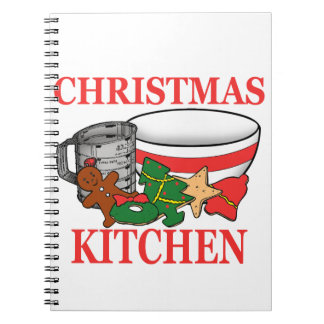christmas kitchen spiral notebook