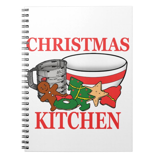 christmas kitchen spiral notebook (Front)