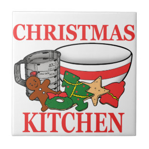 christmas kitchen tile