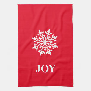 Christmas Kitchen Towel Joy Snowflake