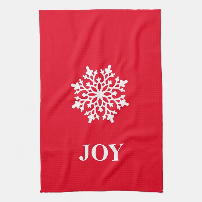 Christmas Kitchen Towel Joy Snowflake (Vertical)