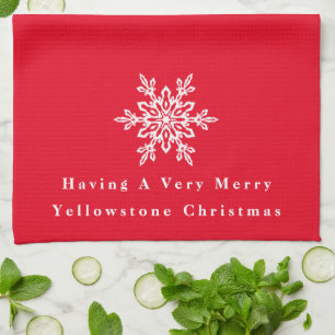 Christmas KitchenTowel Yellowstone Christmas Tea Towel
